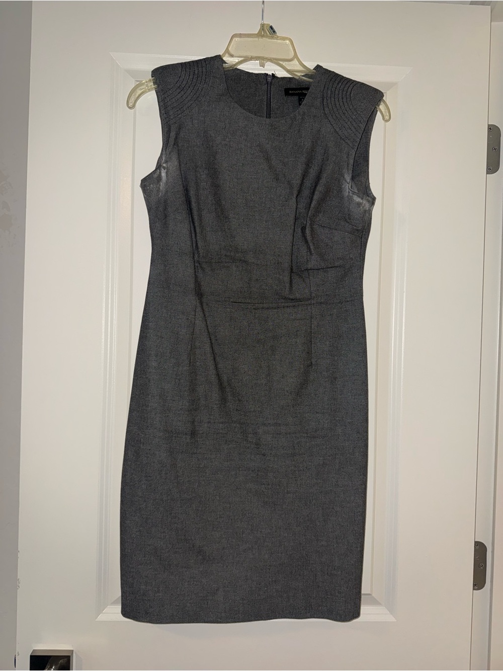 Banana Republic Charcoal Sleeveless Sheath Dress